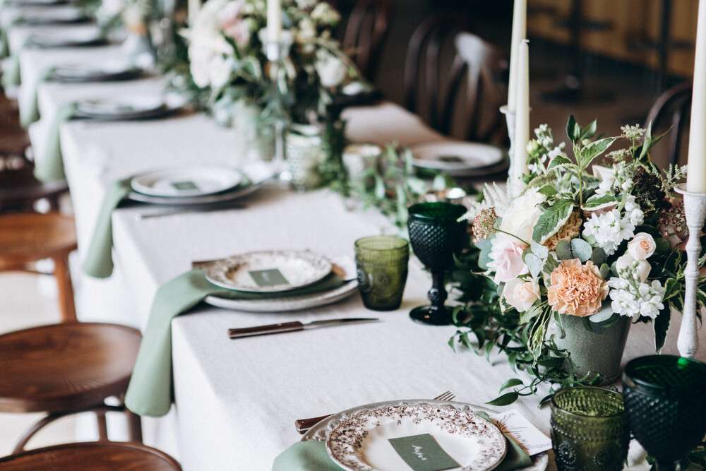 Die Tischgestaltung bei einer Hochzeit