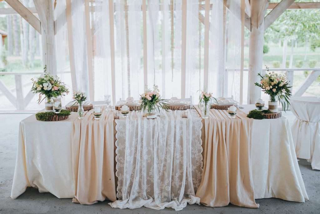 Der Tisch der Braut und des Bräutigams
